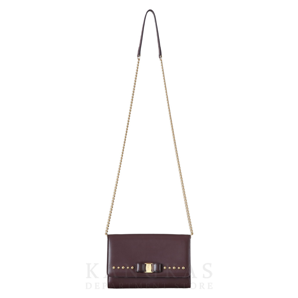 FERRAGAMO(USED)페레가모 간치니 스터드 미니 체인 크로스백